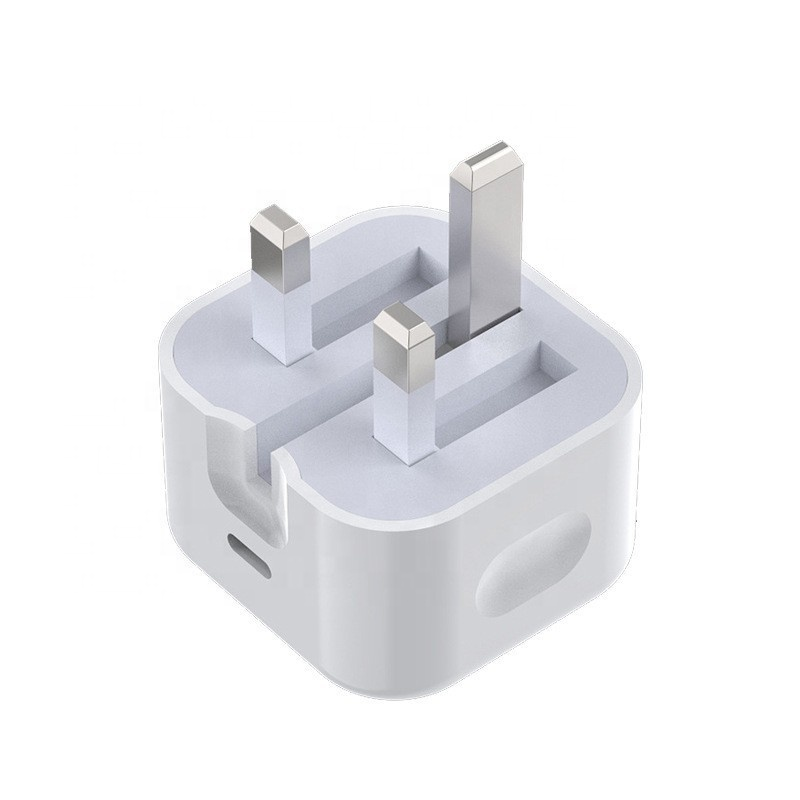 20W Foldable UK Plug Fast Charger – Type-C Adapter for iPhone