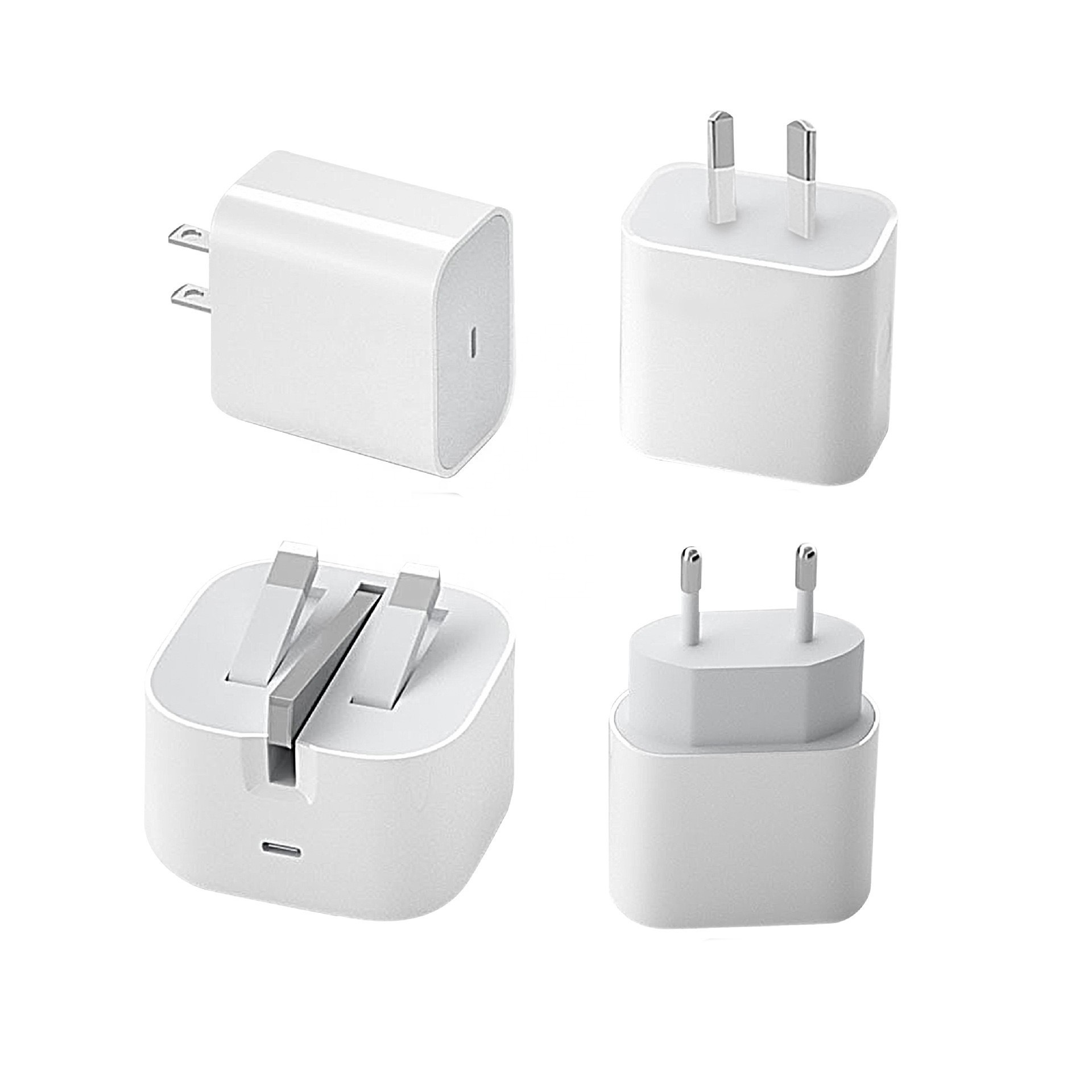 20W Foldable UK Plug Fast Charger – Type-C Adapter for iPhone