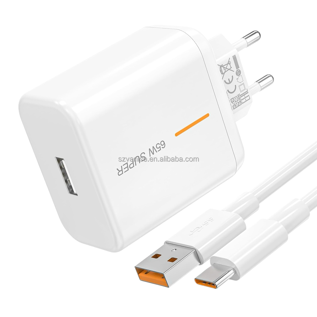 65W SuperVOOC Fast Charger with USB Cable for Oppo Find X Series